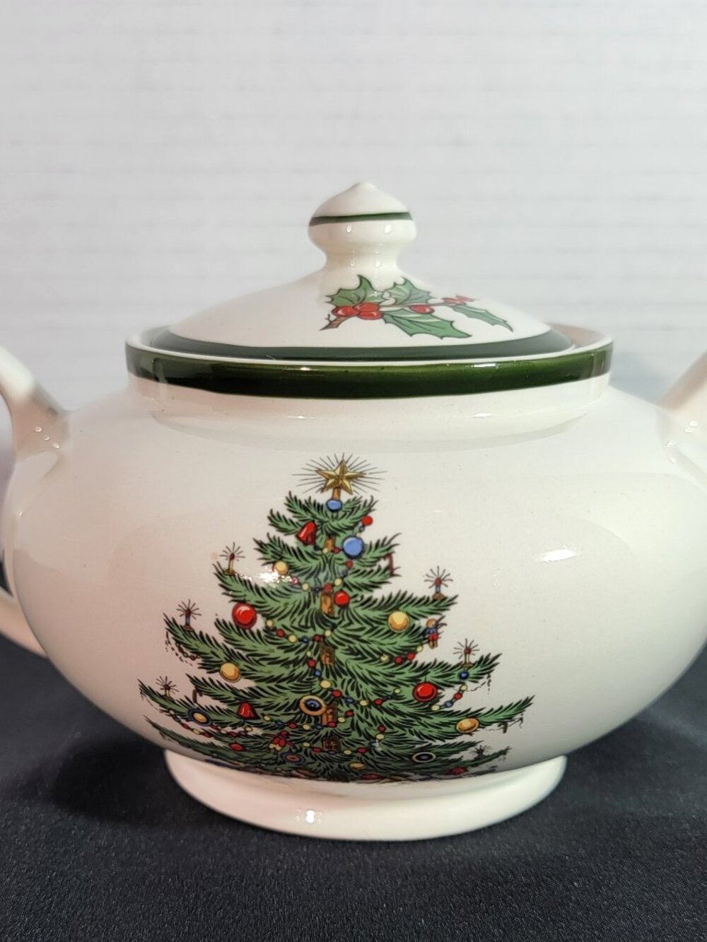 Cuthbertson RARE Original Christmas Tree Sugar Bowl & Lid  Vintage